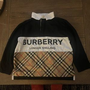Boy's Burberry Long Sleeve Polo Shirt